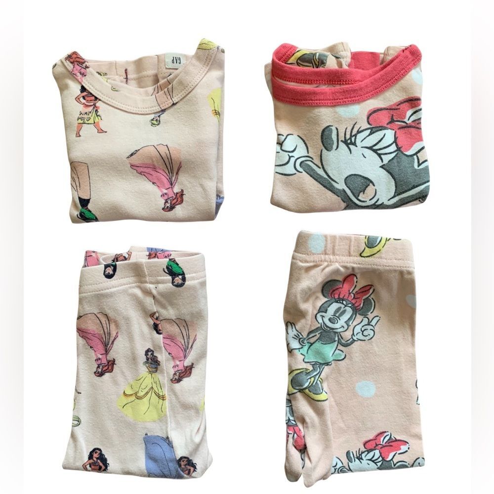 Disney Princesses and Minnie Mouse pajamas set of 2 size 2T